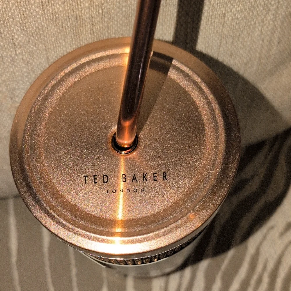 Ted Baker Gold Rhinestone Tumbler with Straw - Picture 3 of 7